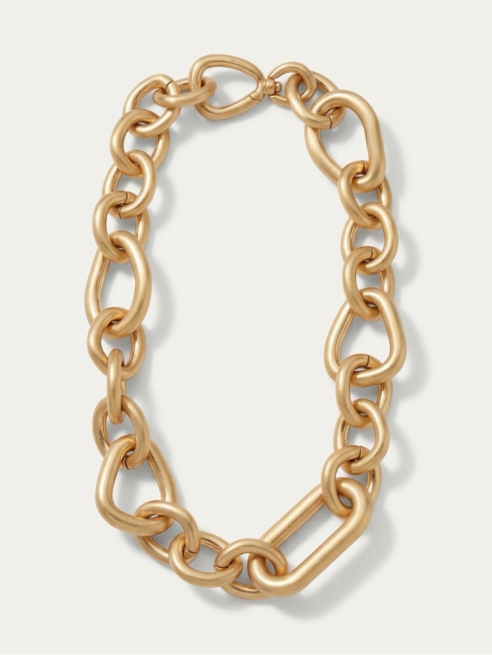 Cult Gaia - Reyes Chunky Mixed Link Necklace - Gold Brushed Brass